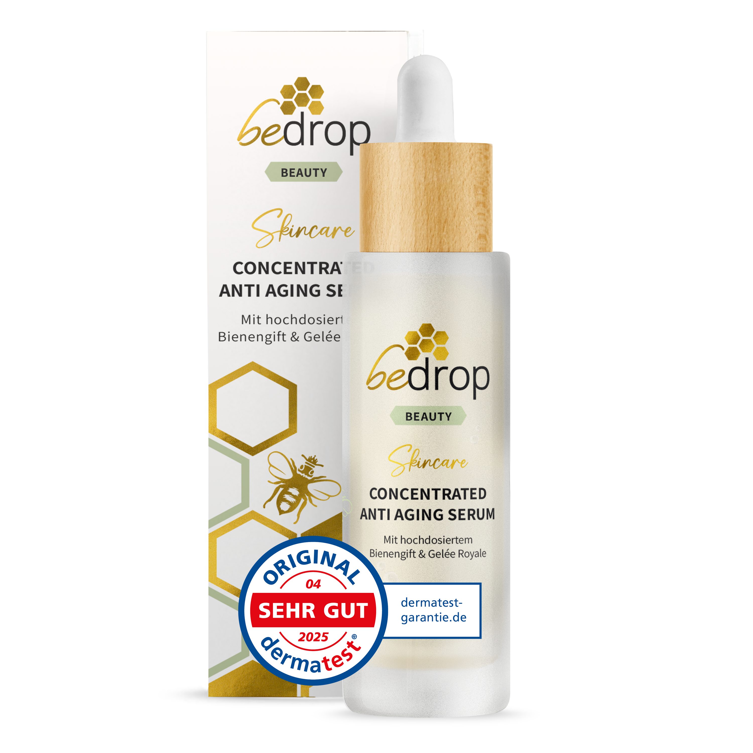 bedrop Anti-Falten-Serum CONCENTRATED ANTI AGING SERUM mit hochdosiertem Bienengift - 30ml, 1-tlg., Reichhaltiges Gesichtsserum, einzigartig mit straffendem Bienengift
