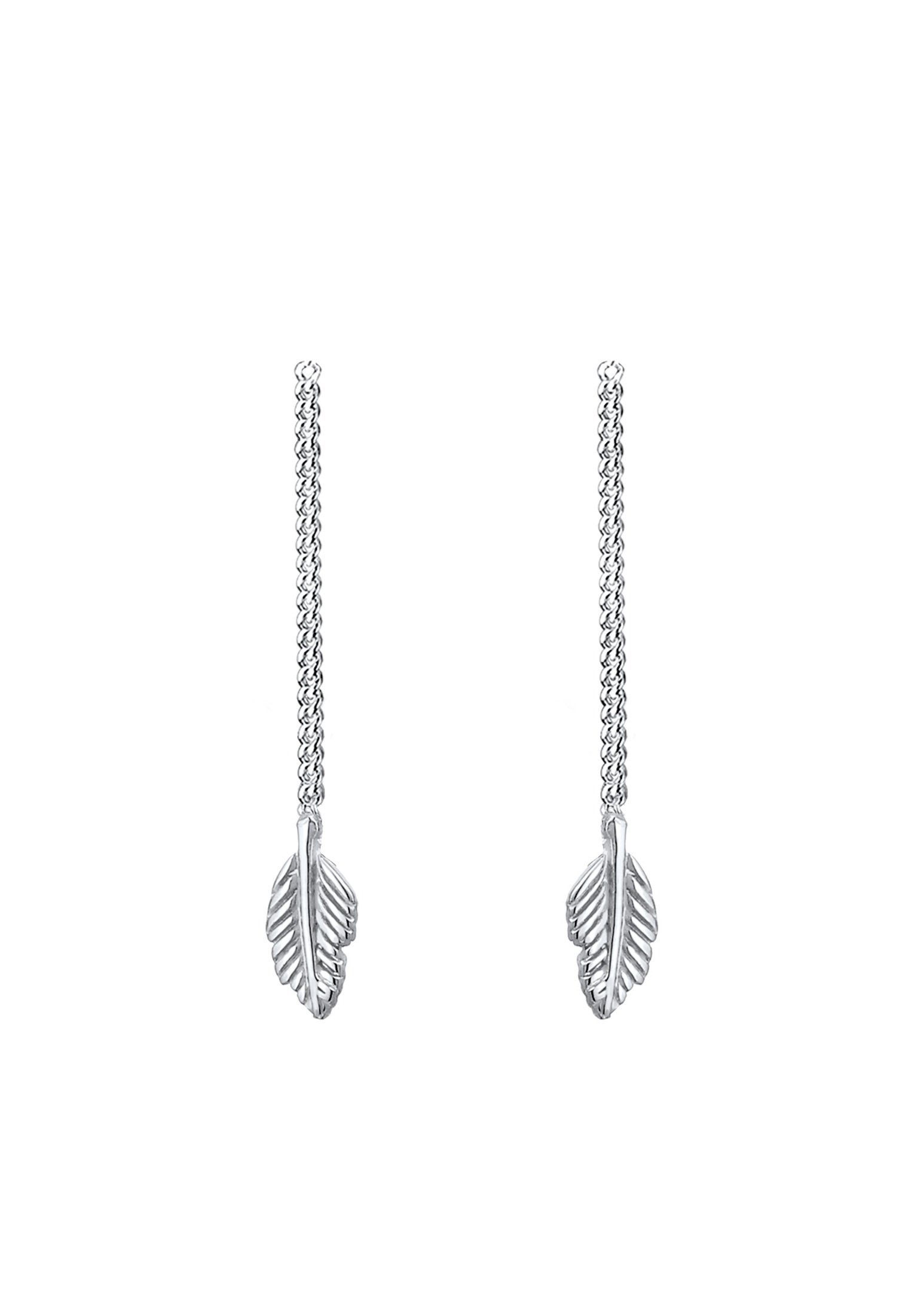Elli Paar Ohrhänger Feder Boho Hippie Durchziehen 925 Silber, Feder günstig online kaufen