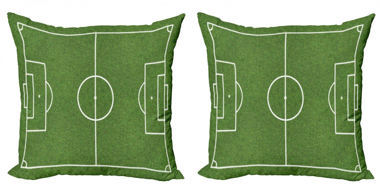 Kissenbezüge Modern Accent Doppelseitiger Digitaldruck, Abakuhaus (2 Stück), Teen Zimmer Fußball-Stadion-Feld