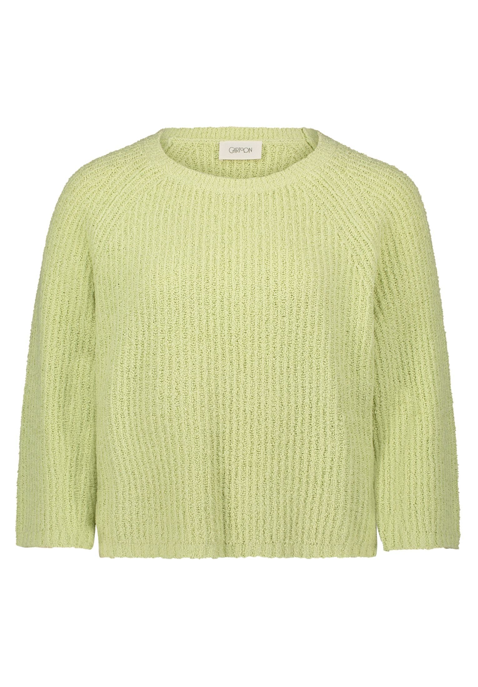 Cartoon Strickpullover Cartoon Lochstrick-Pullover mit Rundhalsausschnitt günstig online kaufen