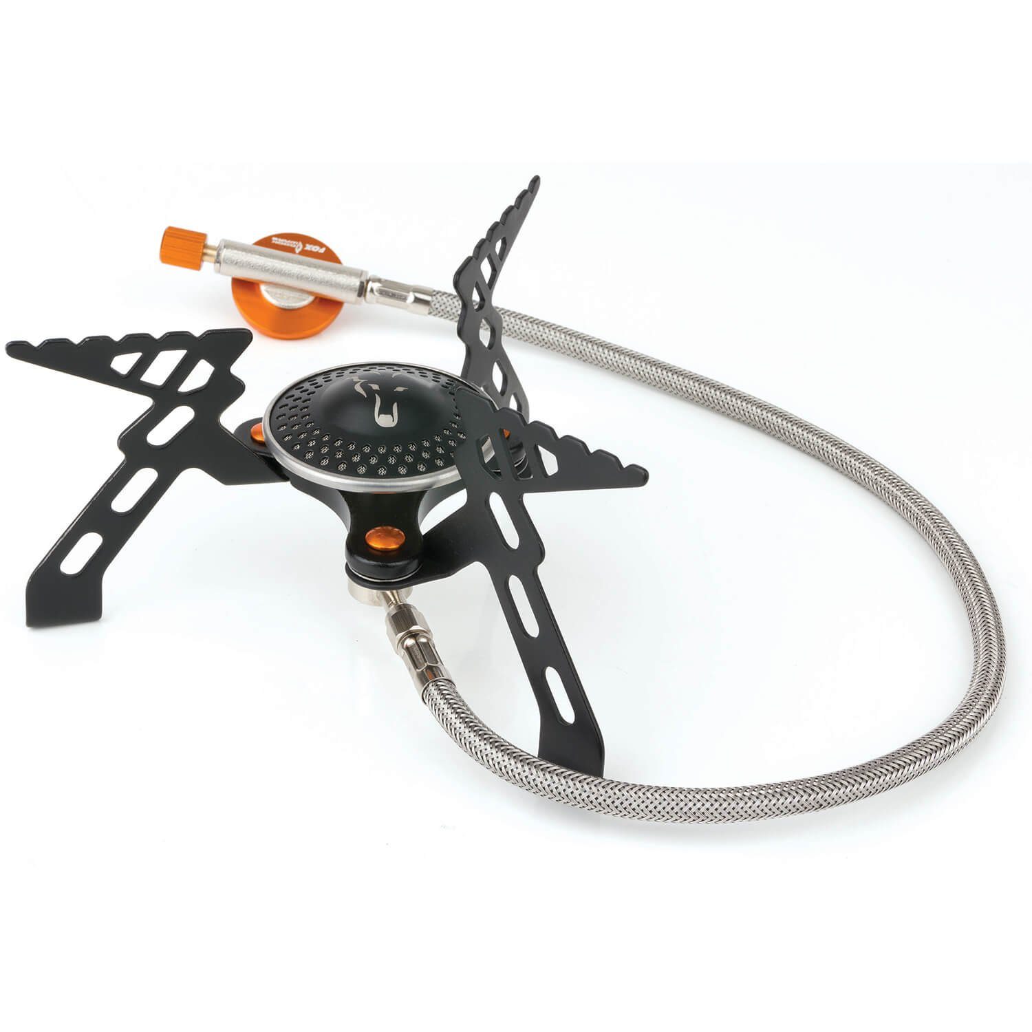 FOX International Gaskocher Fox Cookware Compact 3000 Stove Gaskocher Campingkocher, Kompakter und robuster Gaskocher, Verstellbare Flammenstärke, Manuelle Zündung, Leistung: 10236 BTU (3000W), Gewicht: 215g, Passend für EN417, Butane-Propan-Gaskartuschenmischungen