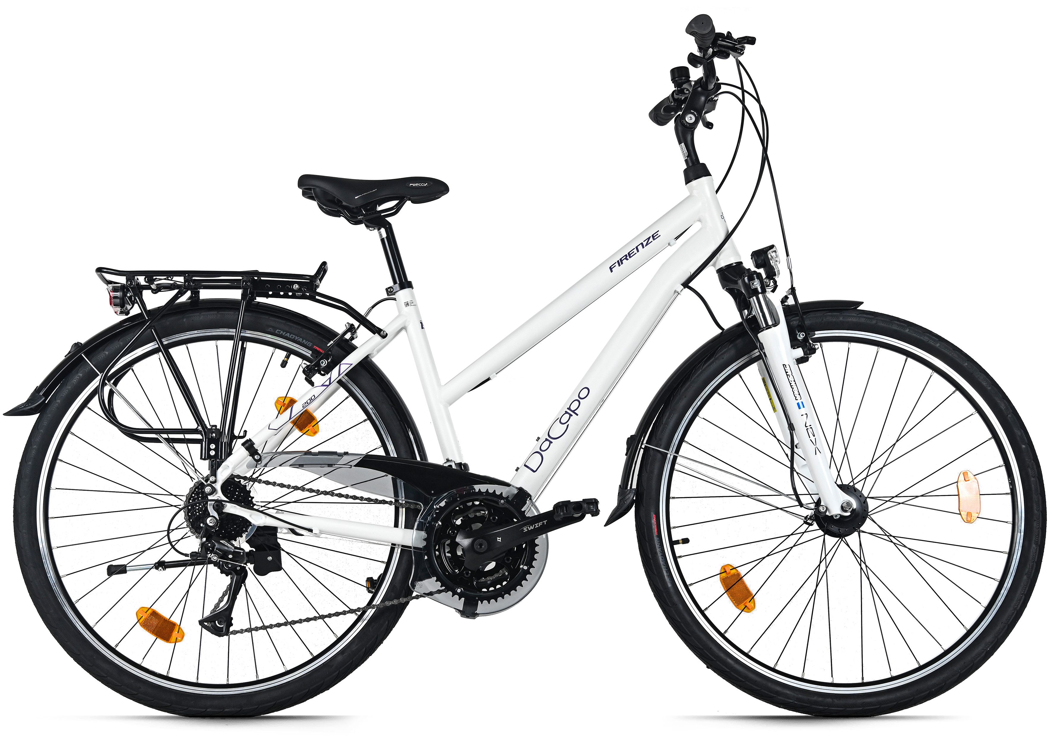 Dacapo Trekkingrad Firenze 200 Weiß 24 Gänge RH 48 cm V-Brakes, 24 Gang Shimano Acera Schaltwerk, Kettenschaltung