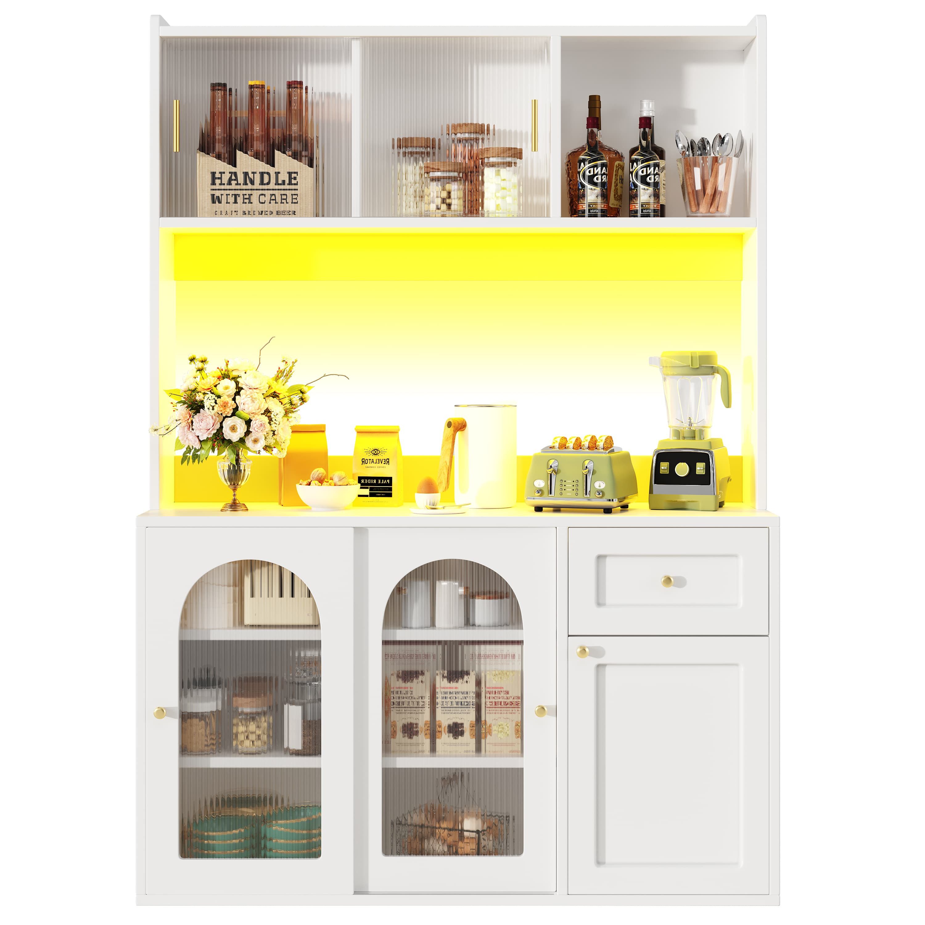 Fanttik Sideboard Hochschrank, Vitrinenschrank (Set, 1er set), Breite 120 cm