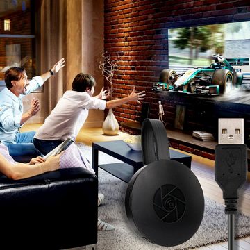 Retoo WLAN-Dongle Wireless HDMI Display Dongle Streaming 1080p WiFi Anzeigeempfänger, Verwendet WiFi 2.4 Ghz Konnektivität für den Betrieb