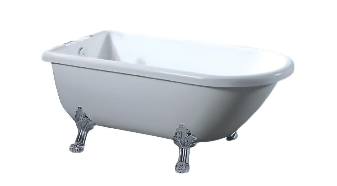 JVmoebel Badewanne Luxus Badewanne aus weißem Acryl für entspannende Wellnessmomente, (1-tlg), Made in Europe