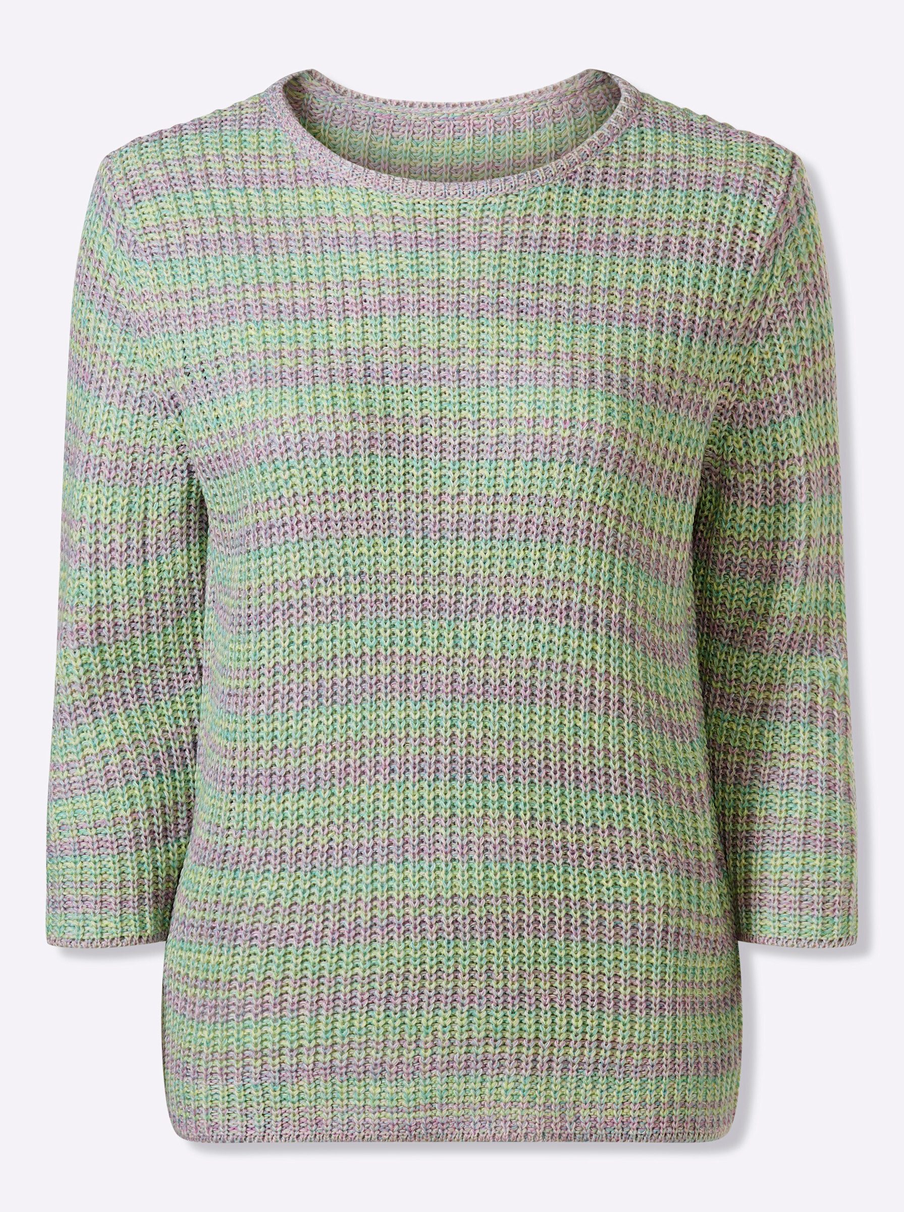Sieh an! Strickpullover 3/4-Arm-Pullover 3/4-Arm Grobstrick
