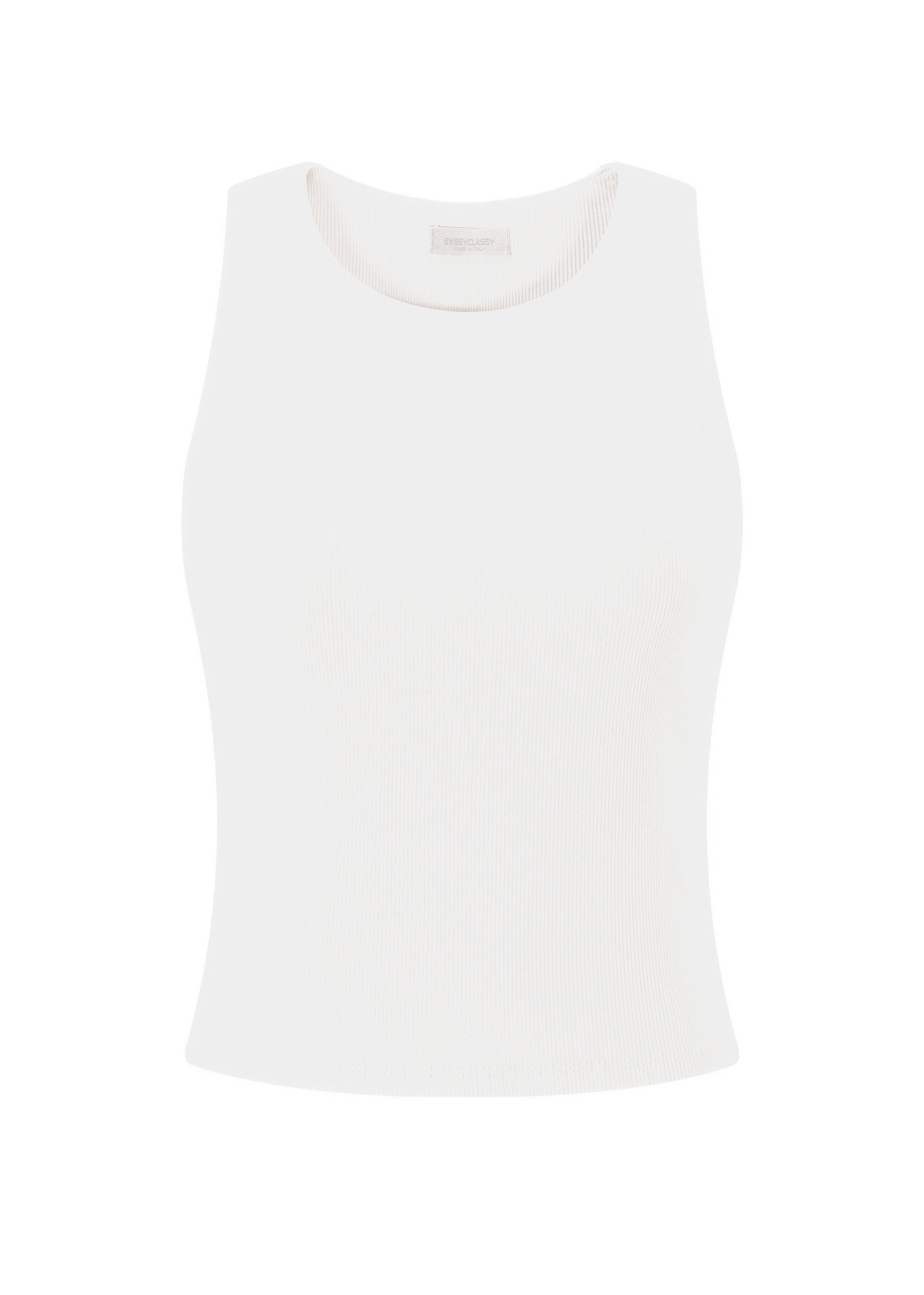 SASSYCLASSY T-Shirt Trägertop aus feinem Rippenstrick günstig online kaufen