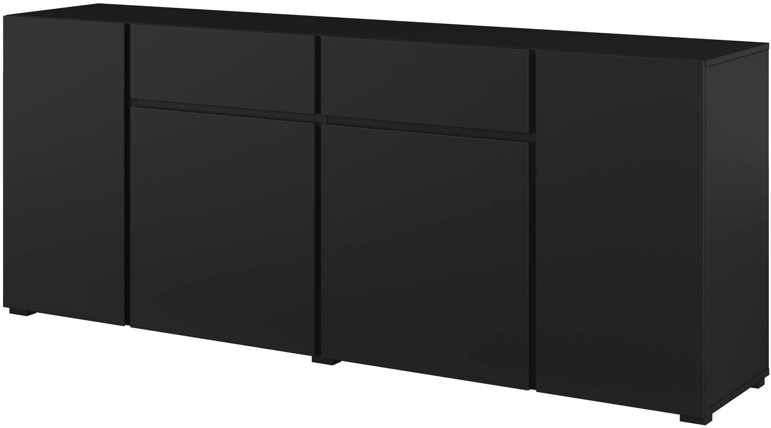 OTTO home Sideboard Metric,Breite 195 cm, grifflose Kommode 4 Türen/2 Schubkästen, Schubladenschrank mit viel Stauraum, Einlegeböden verstellbar
