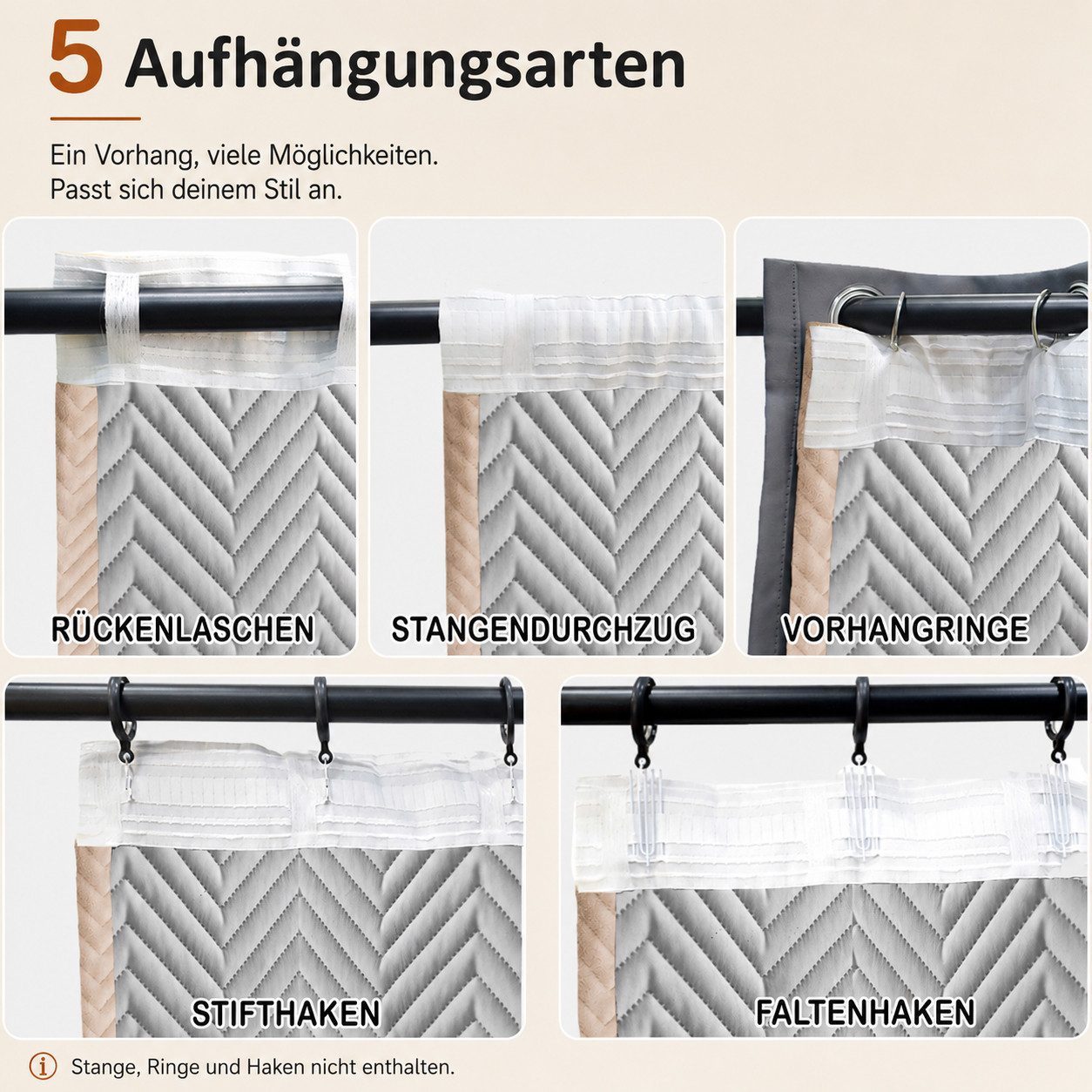 LMaxhome Verdunkelungsvorhang Verdunkelungsvorhang Thermovorhang, 3-lagig, 600 g/m²,100 % blickdicht (2 St), Schallreduzierend & wärmeisolierend für Wohn-, Schl – Bild 5 von 5
