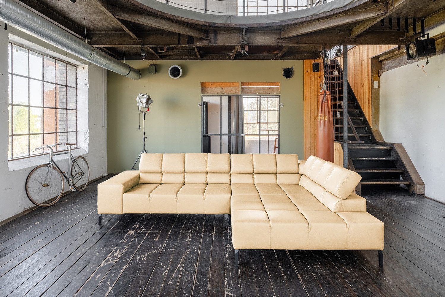 KAWOLA Ecksofa, L-Form rechts oder links Leder verschiedene Farben 321x216 cm