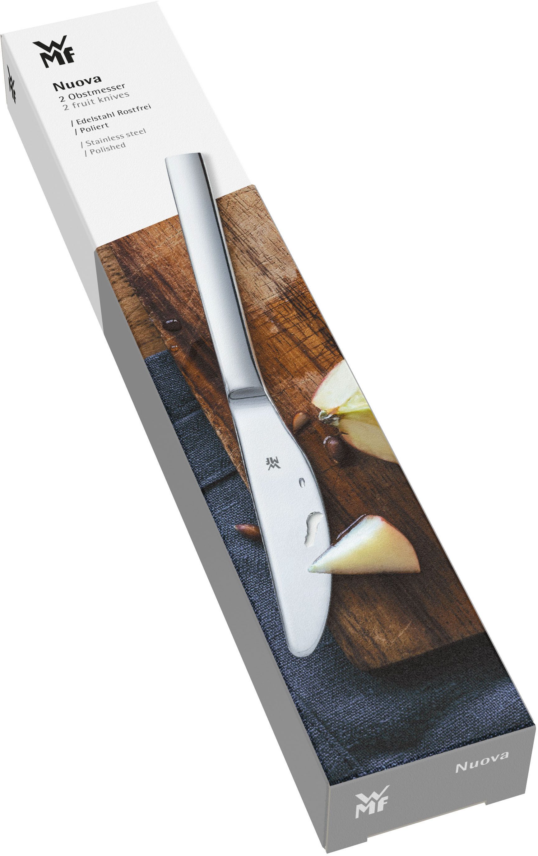WMF Obstmesser Nuova, für 2 Personen, 18 cm, Wellenschliff, Cromargan Edelstahl rostfrei
