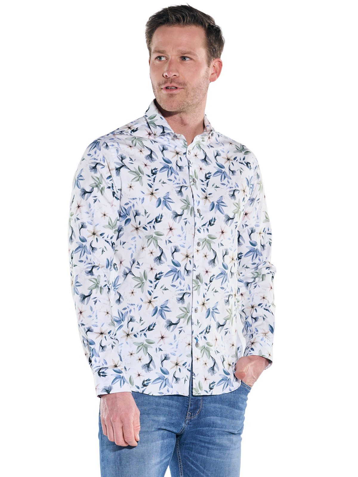 ENGBERS GERMANY Langarmhemd Herren Hemd langarm, Mehrfarbig