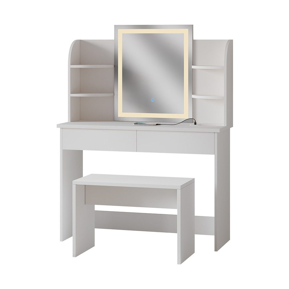 Vicco Schminktisch Charlotte, Weiß, 106 cm günstig online kaufen