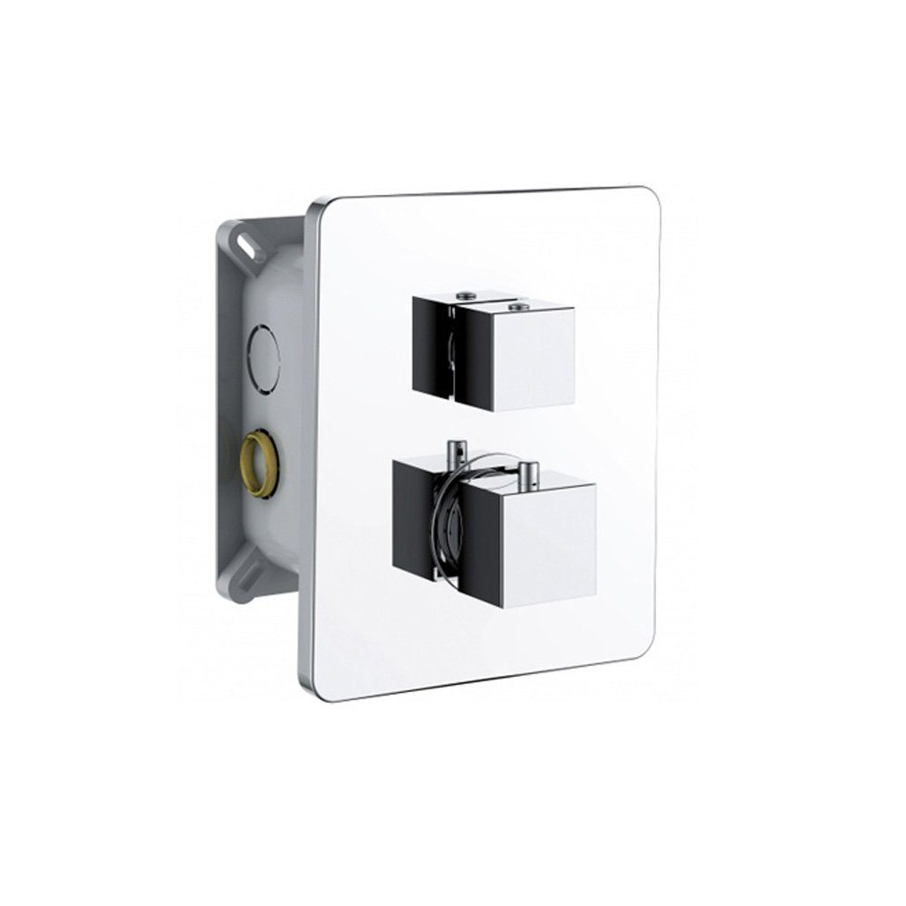 HAK Unterputzarmatur INCASSO UP Thermostat-Dusch-Armatur,mit Einbaubox mit Umsteller, 2 Wege, Chrom