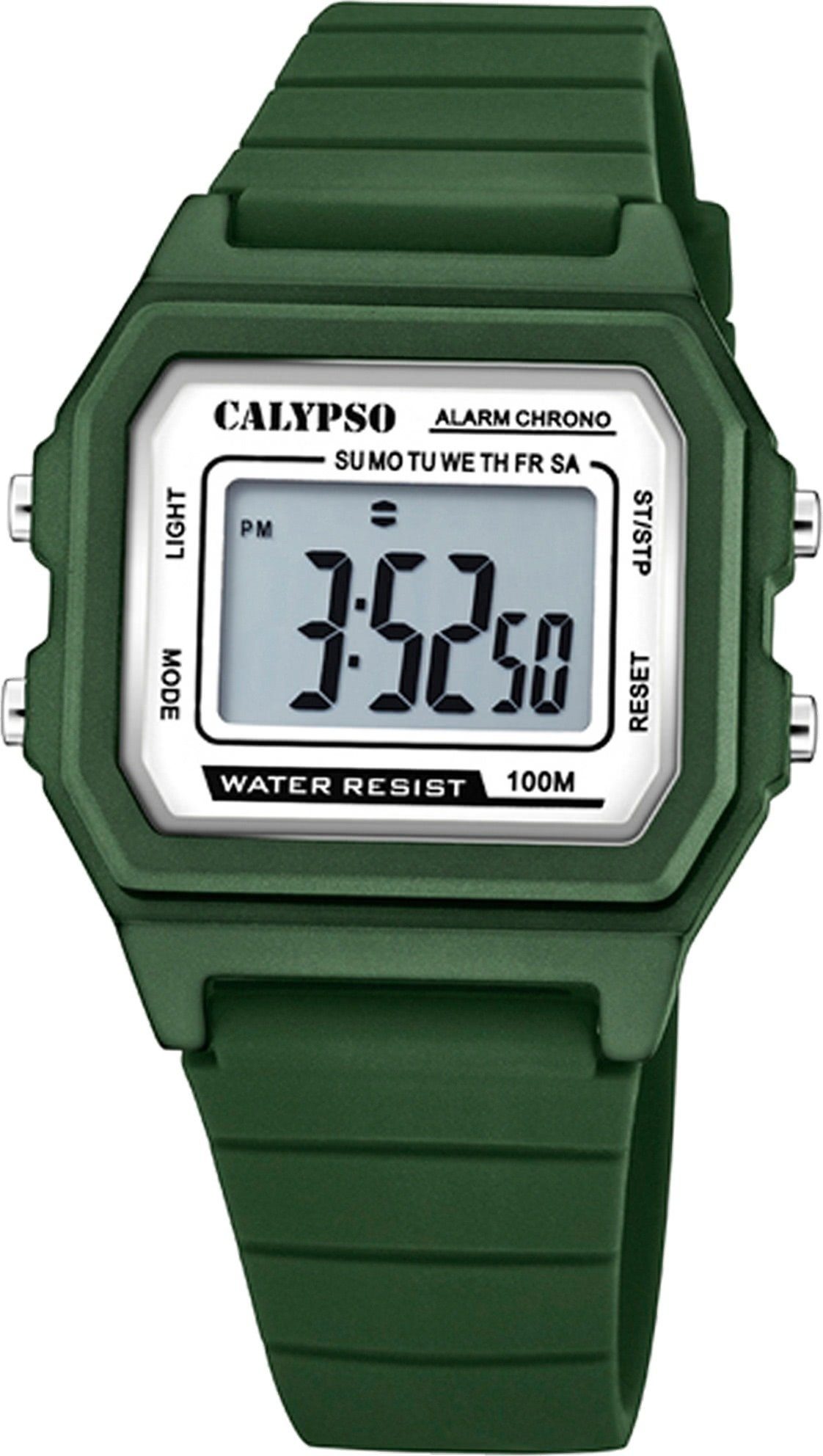 CALYPSO WATCHES Digitaluhr Calypso Herren Uhr Digital K5805/2, (Armbanduhr),  Herrenuhr eckig, mittel (ca. 37mm), Kunststoffarmband, Sport-Style