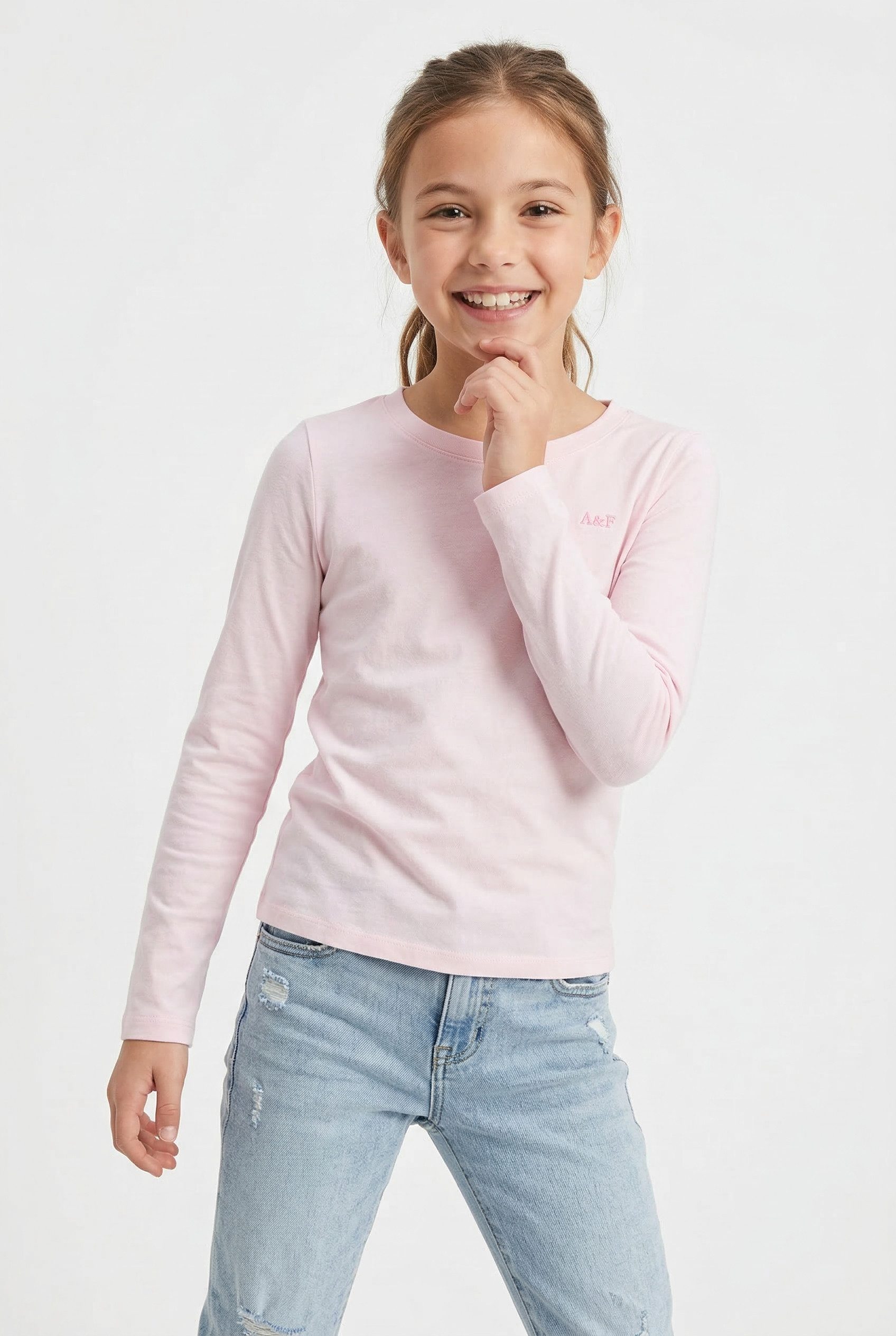 Abercrombie Kids Langarmshirt 3-PACK LS TEE (Packung, 3-tlg) aus Baumwollmix, Rundhals