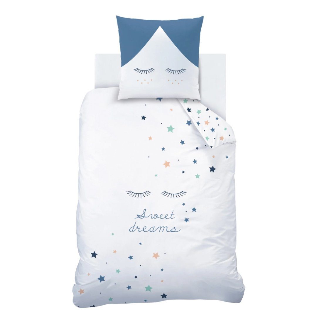 MTOnlinehandel Bettwäsche Sterne Kinderbettwäsche 135x200 + 80x80 cm, 100 % günstig online kaufen