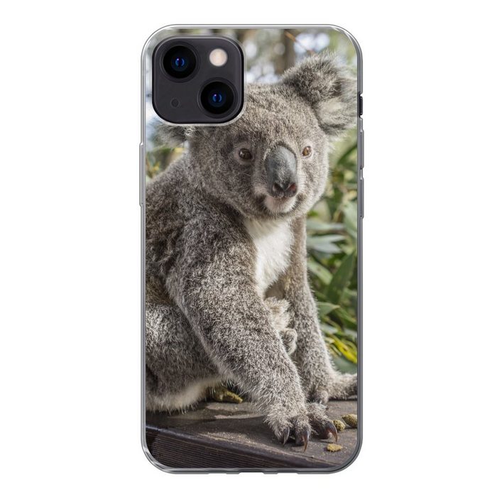 MuchoWow Handyhülle Koala - Holz - Pflanzen - Kinder - Jungen - Mädchen Handyhülle Apple iPhone 13 Smartphone-Bumper Print Handy