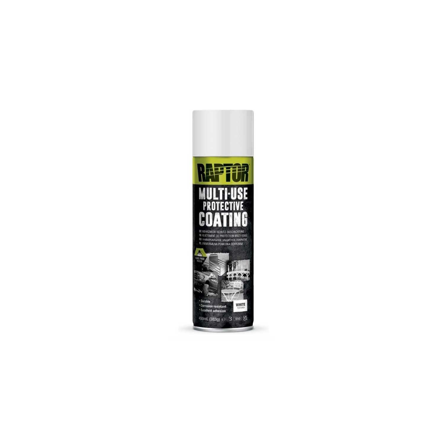 U-POL Sprühlack Raptor MULTI-USE, 1K Schutzlack Spray, kratzfeste Oberfläche, 450ml