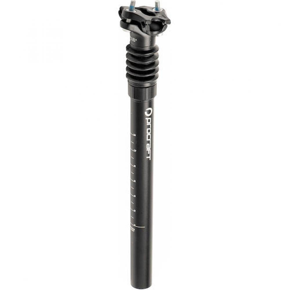 Sattelstütze Procraft Shock II Federsattelstütze 27,2 x 350 mm Schwarz - Komfort fü