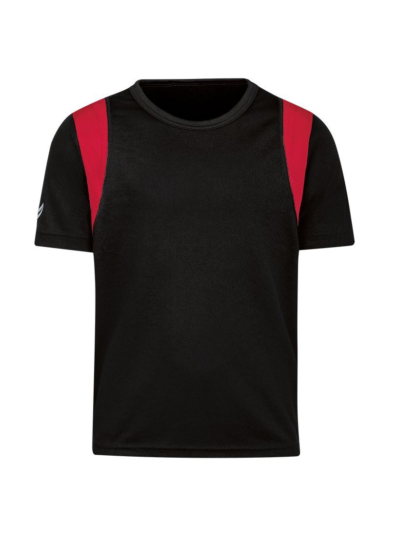 Trigema Netzeinsätzen T-Shirt mit T-Shirt Sport TRIGEMA