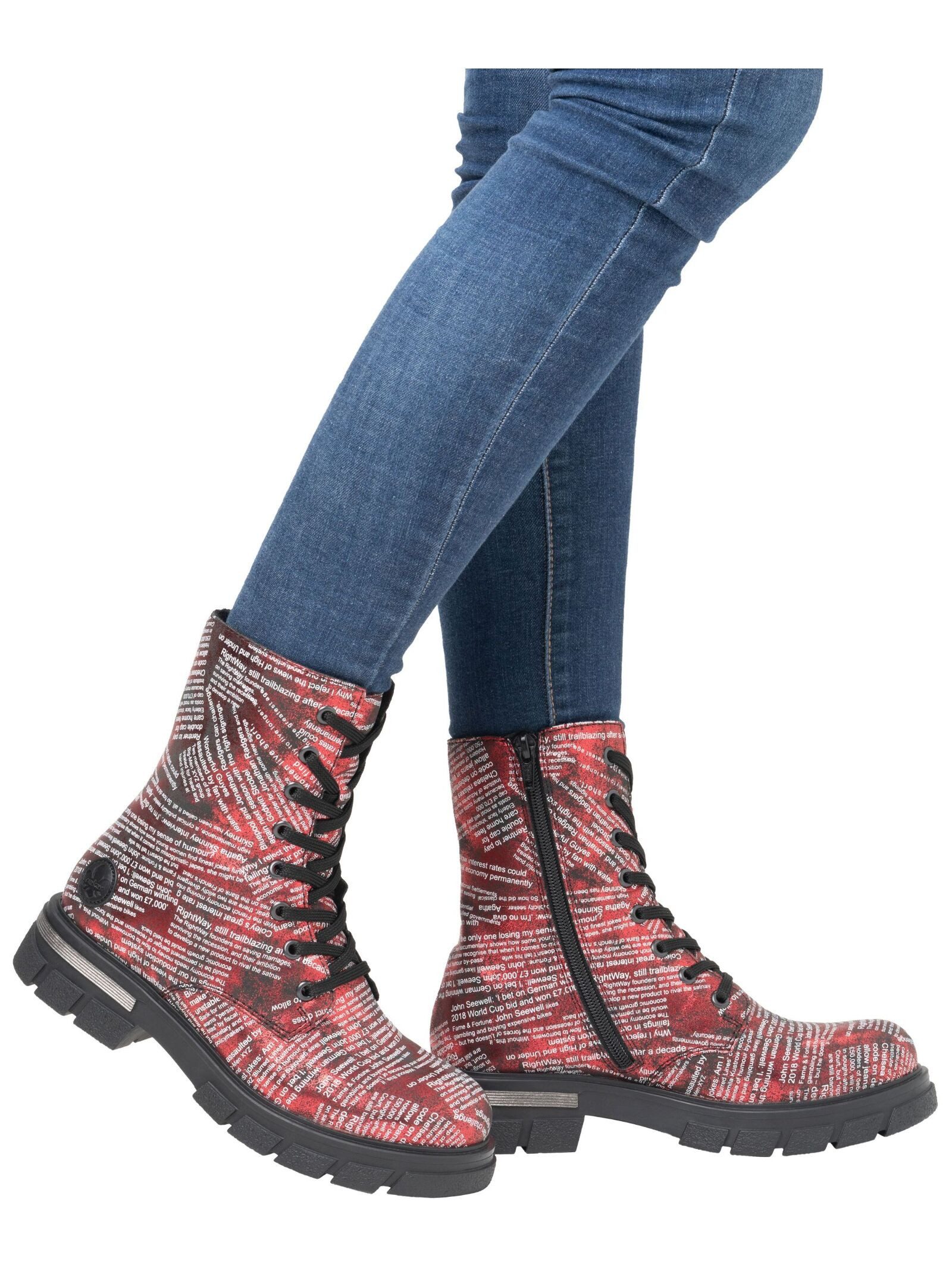 Rieker Rieker Stiefelette Lederimitat Schnürstiefelette