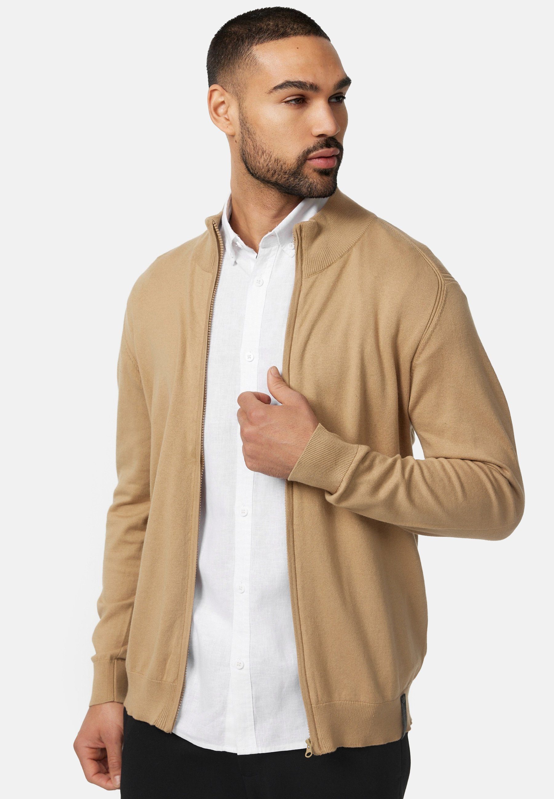 Indicode Strickjacke Herren Lau Herrenstrickjacke