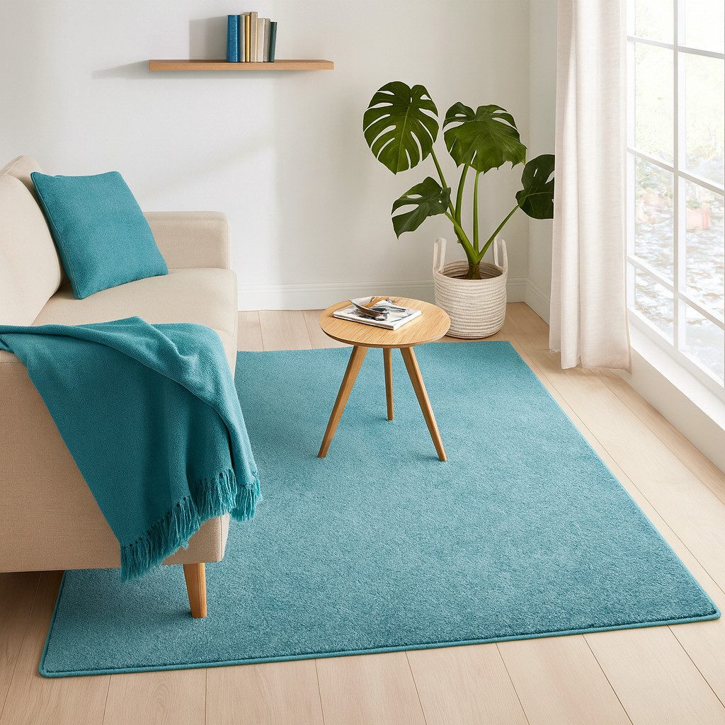 Snapstyle Veloursteppich Hochflor Velours Teppich Mona, Rechteckig, Höhe: 16 mm