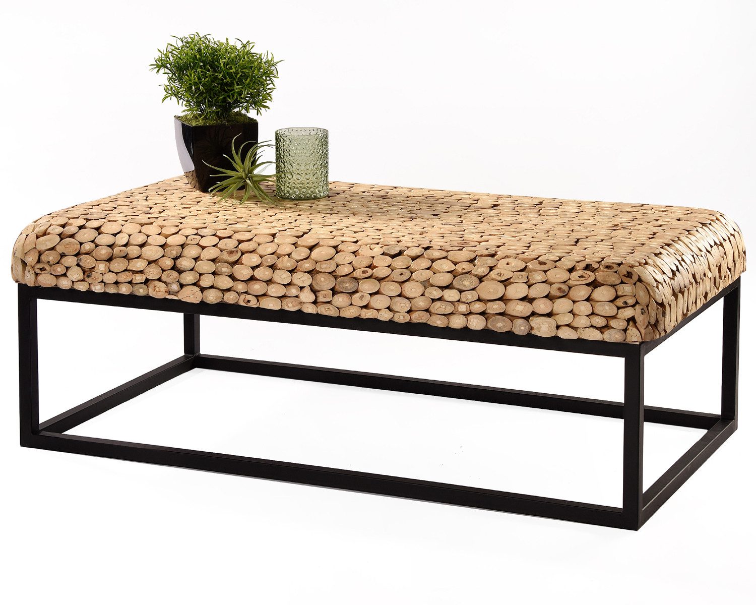 Couchtisch Sofatisch Focus aus Teakholz Wohnzimmertisch Couchtisch Holztisch