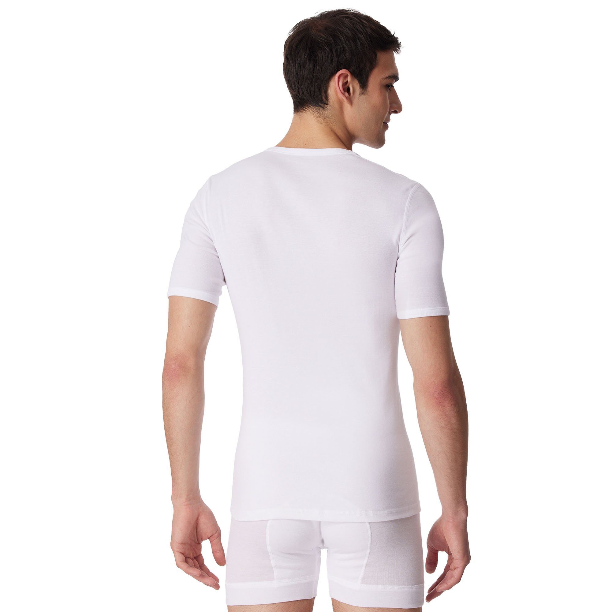 Schiesser Unterhemd Herren T-Shirt 1er Pack Baumwolle (Packung, 1er Pack)