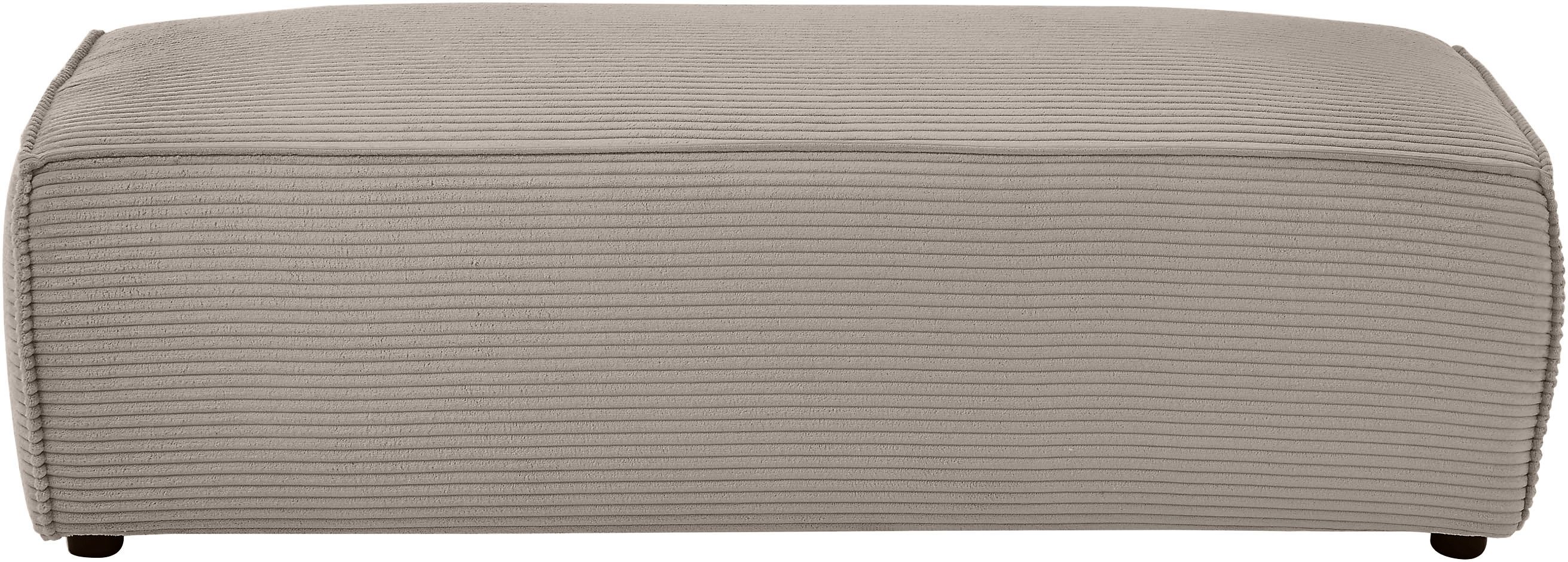 OTTO home Hocker NEU: SHERWOOD XXL, Polsterhocker, Cord, Webstoff, rechteckig, bequemer Sitzkomfort, 130/60/44 cm, Krokodilverbinder – Bild 3 von 4