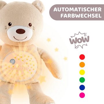 Chicco Kuscheltier First Dreams Baby Bear, Beige, mit Lichtprojektion und Soundfunktion