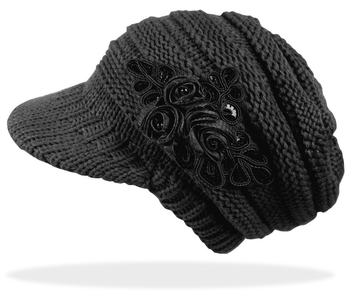 dy_mode Strickmütze Damen Schirmmütze Einfarbig mit günstig online kaufen