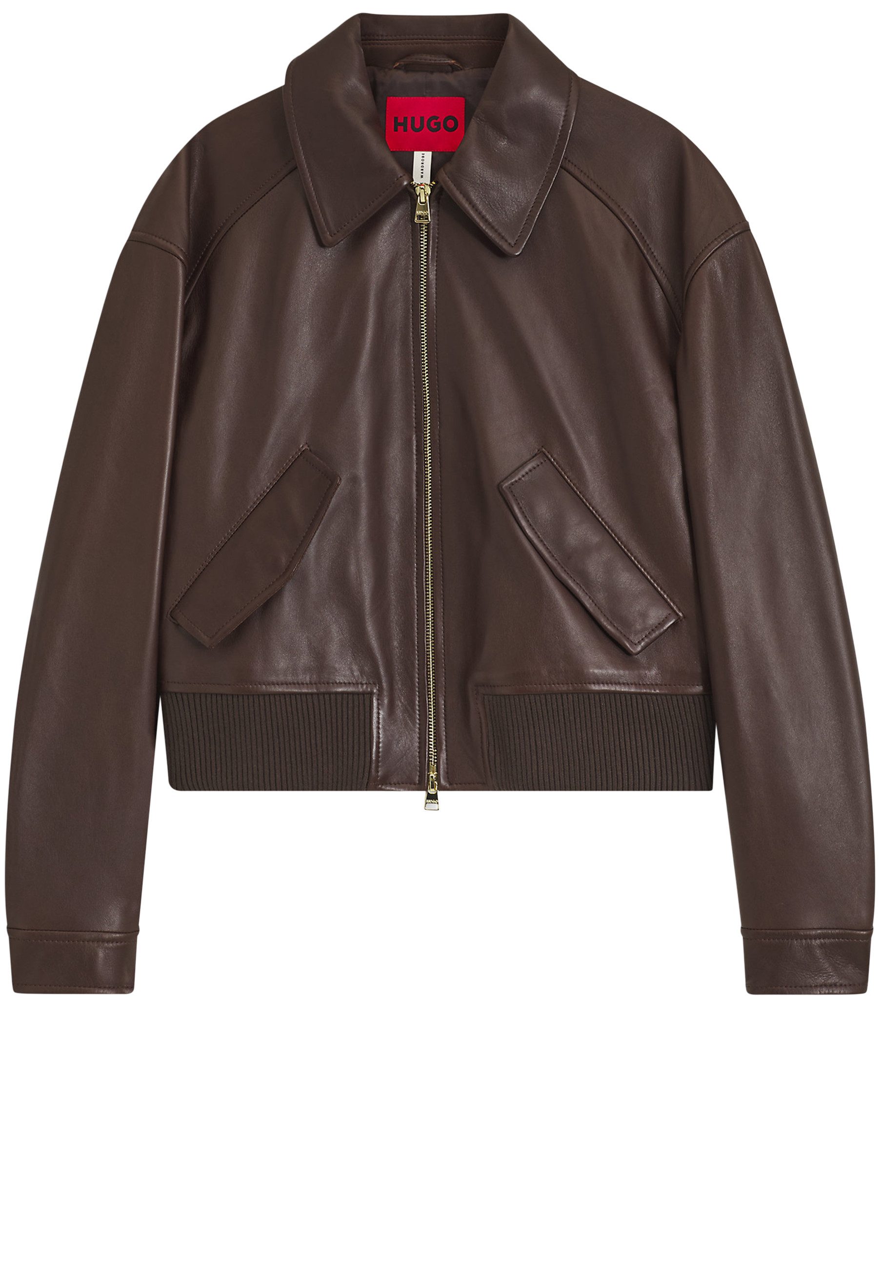 HUGO Lederjacke Laceila (1-St)