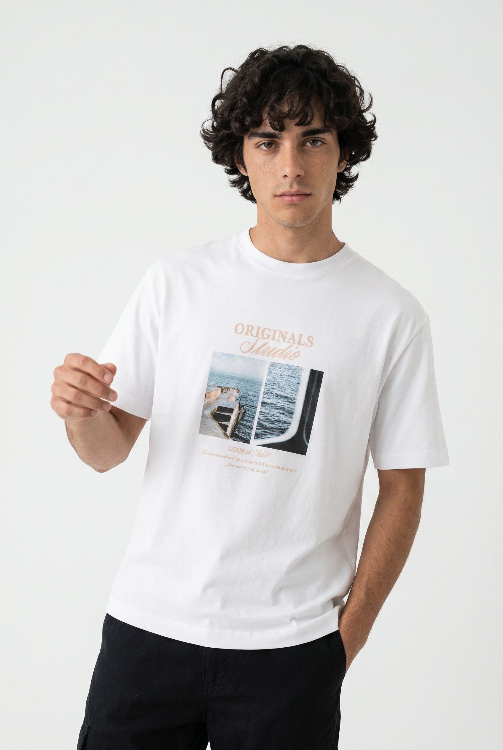 Jack & Jones T-Shirt JORNORREBRO PHOTO TEE SS CREW NECK Baumwolle, relaxed fit
