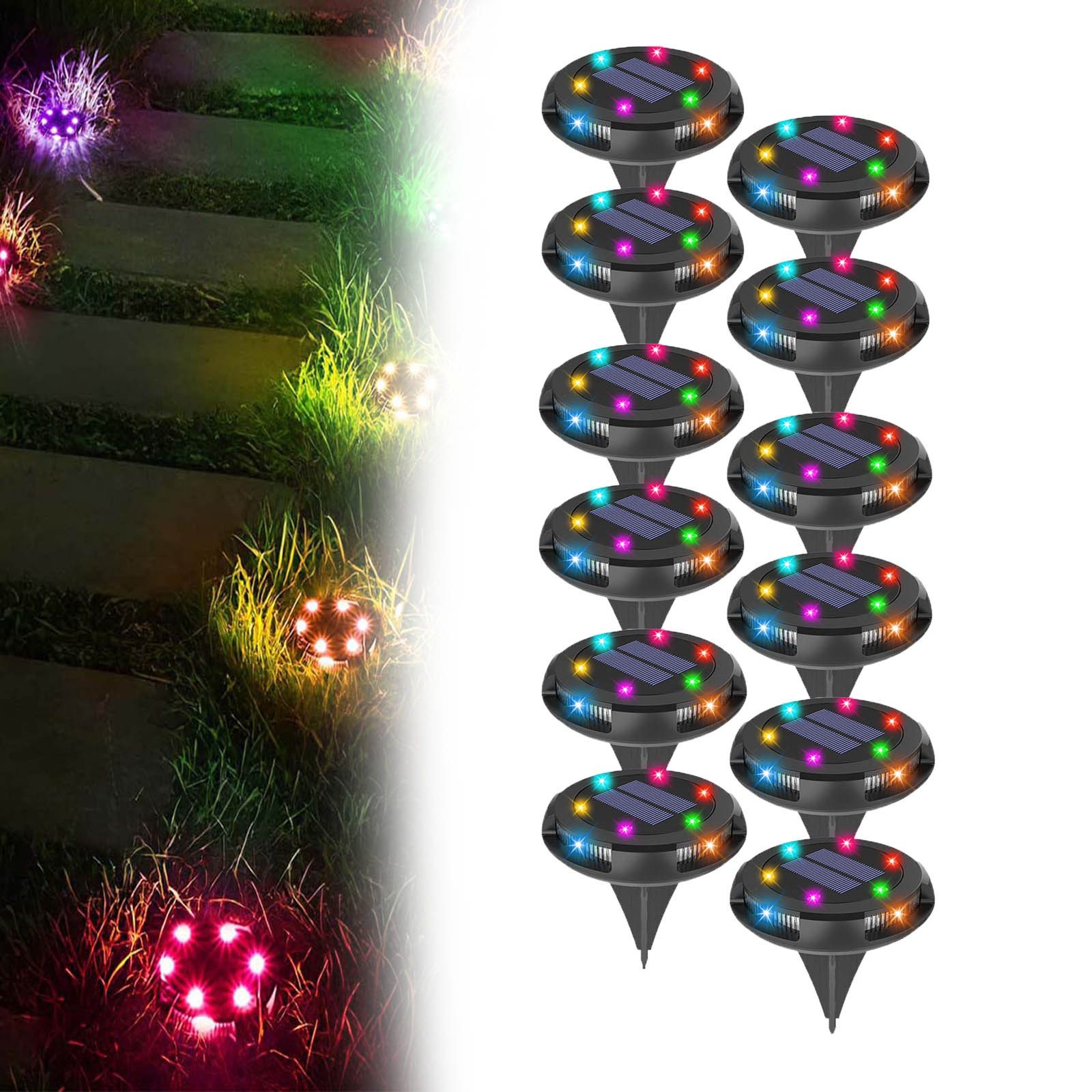 Jibenhome LED Solarleuchte Solar Bodenleuchten,10 LED günstig online kaufen