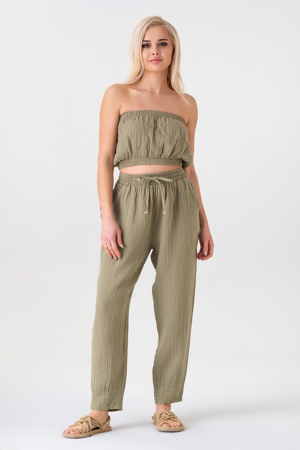WENOR Schlupfhose Musselin Sommerhose, 100 % Baumwolle, günstig online kaufen
