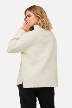 Ulla Popken Sweatshirt Sweatshirt gesteppt Classic Stehkragen Langarm