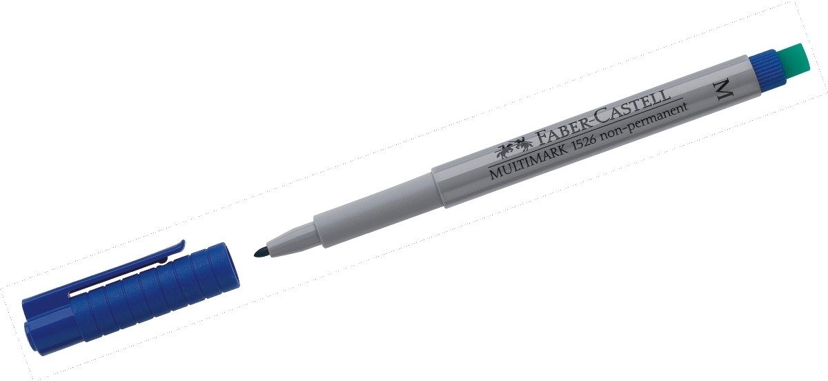 Faber-Castell Folienstift Folienschreiber nonpermanent M blau