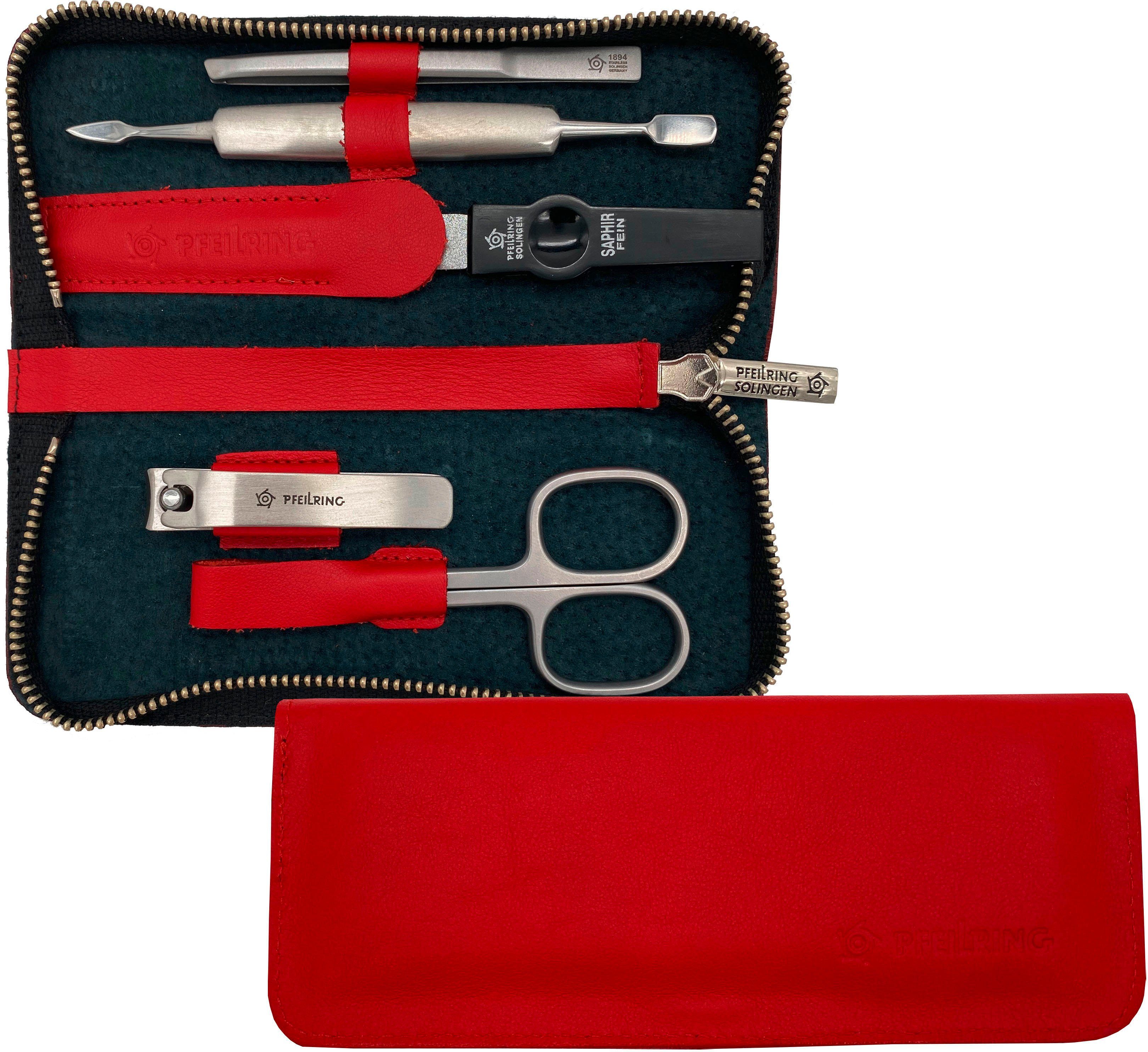 PFEILRING Maniküre-Etui, 5 tlg., Reißverschlussetui Nappaleder günstig online kaufen