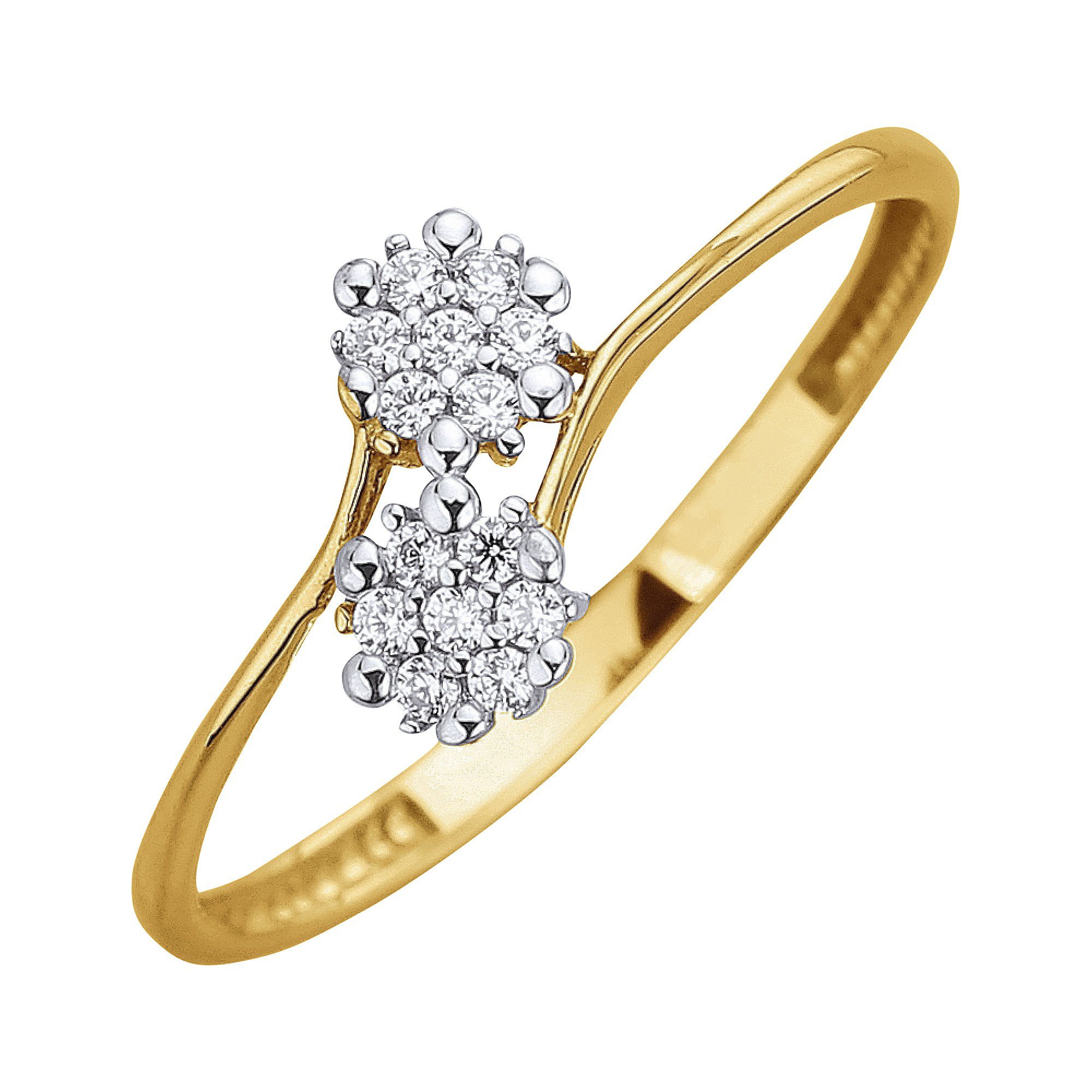 K. 375 Fascination by Gold weiß Zirkonia Ellen Fingerring