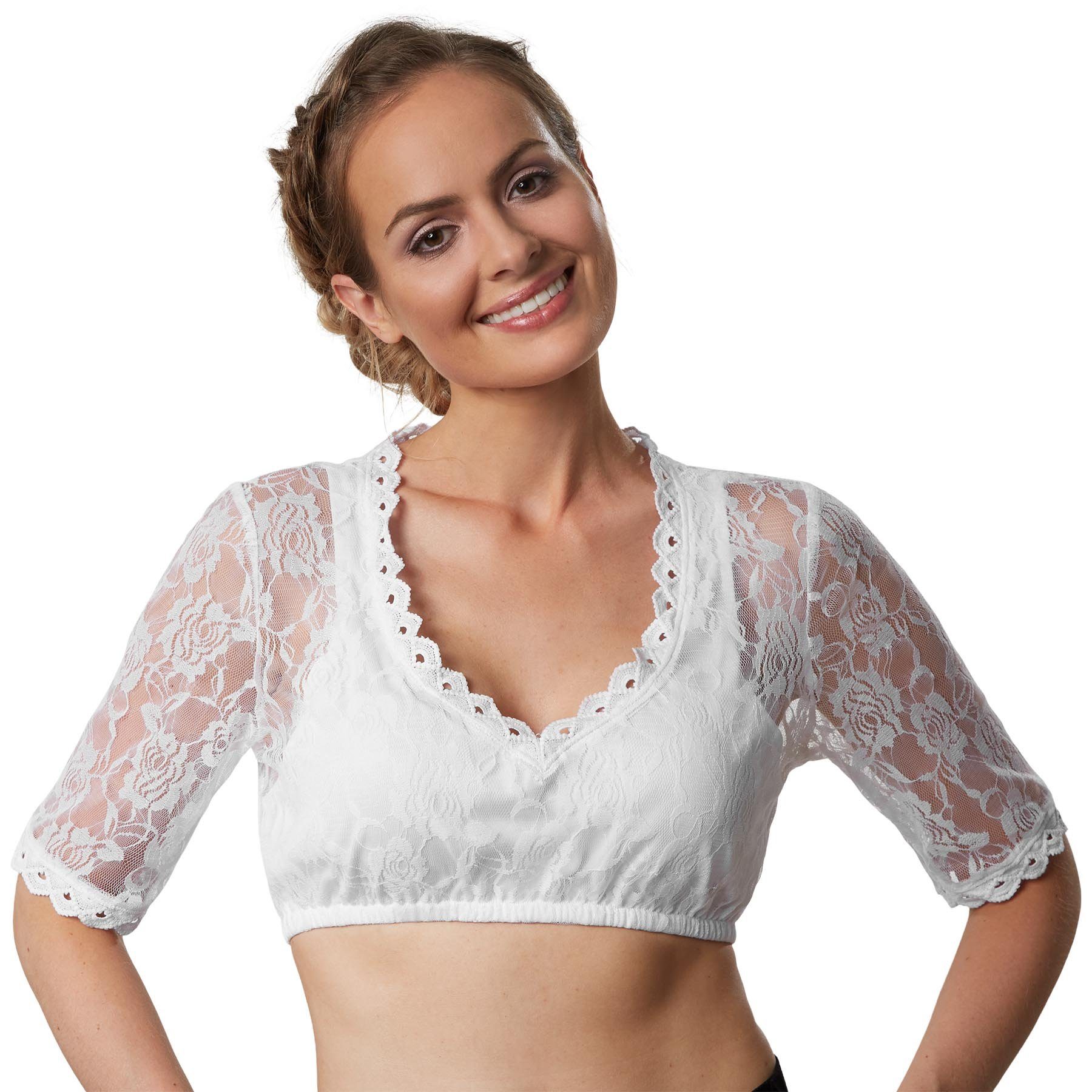 dressforfun Trachtenbluse Dirndlbluse Heidi