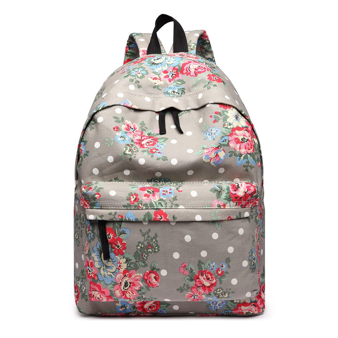KONO Schulrucksack Schultasche Mädchen Teenager Damen Vintage Canvas Rucksack