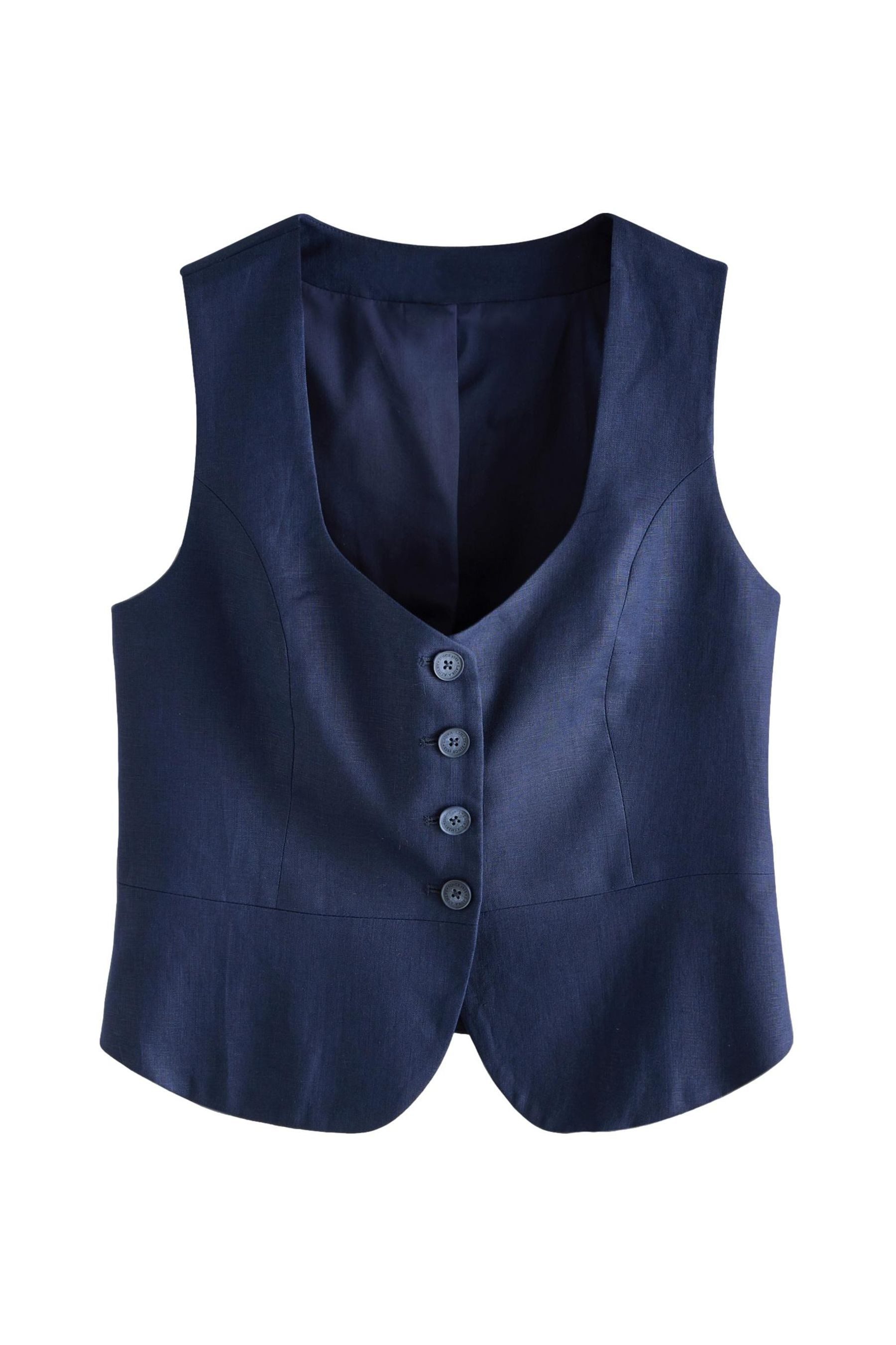 LAURA ASHLEY Anzugweste Laura Ashley Weste aus Leinen (1-tlg)