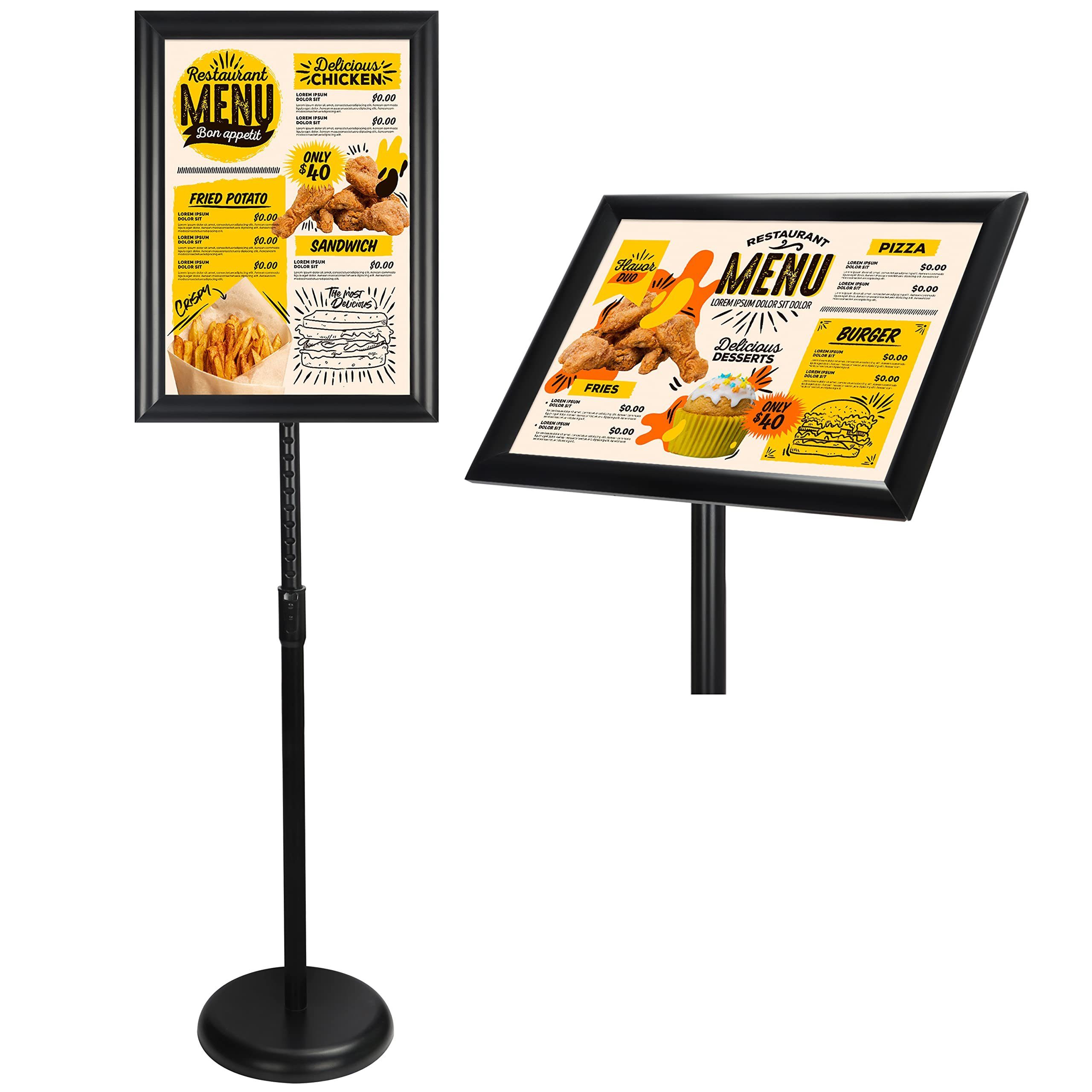Belle Vous View Cover Schwarzer A3 Plakathalter, Black A3 Aluminum Poster Holder for Weddings, Events, Retail, Menus