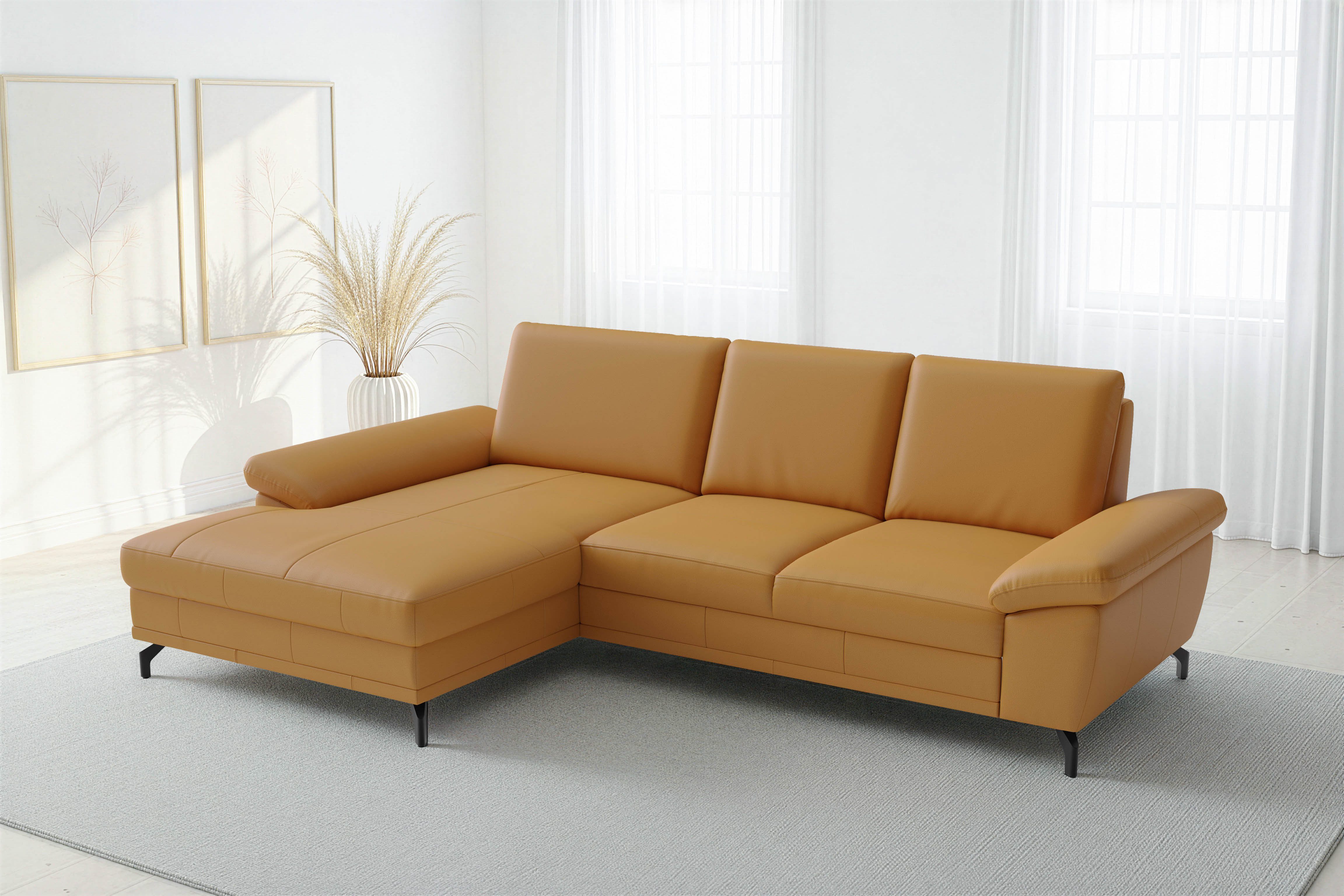 sit&more Ecksofa Chelsea L-Form, B: 264 cm, Leder, inkl. Sitztiefen-&Armteilverstellung, optional mit Bettfunktion und Bettkasten