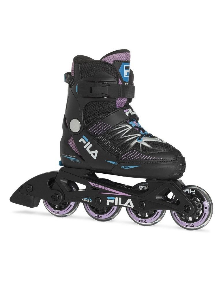 Fila Skates Inlineskates X-One - verstellbar - schwarz/lila/blau Mädchen