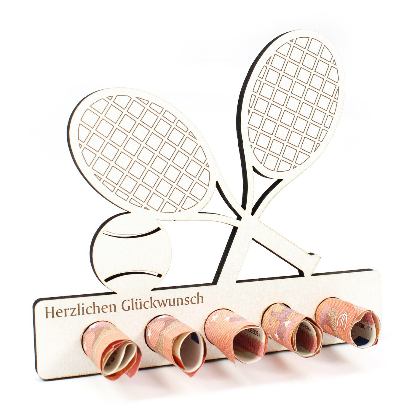 Dekolando Geschenkkarte Geschenk Tennis Tennisspieler Badminton Tennistrainer Geldgeschenk