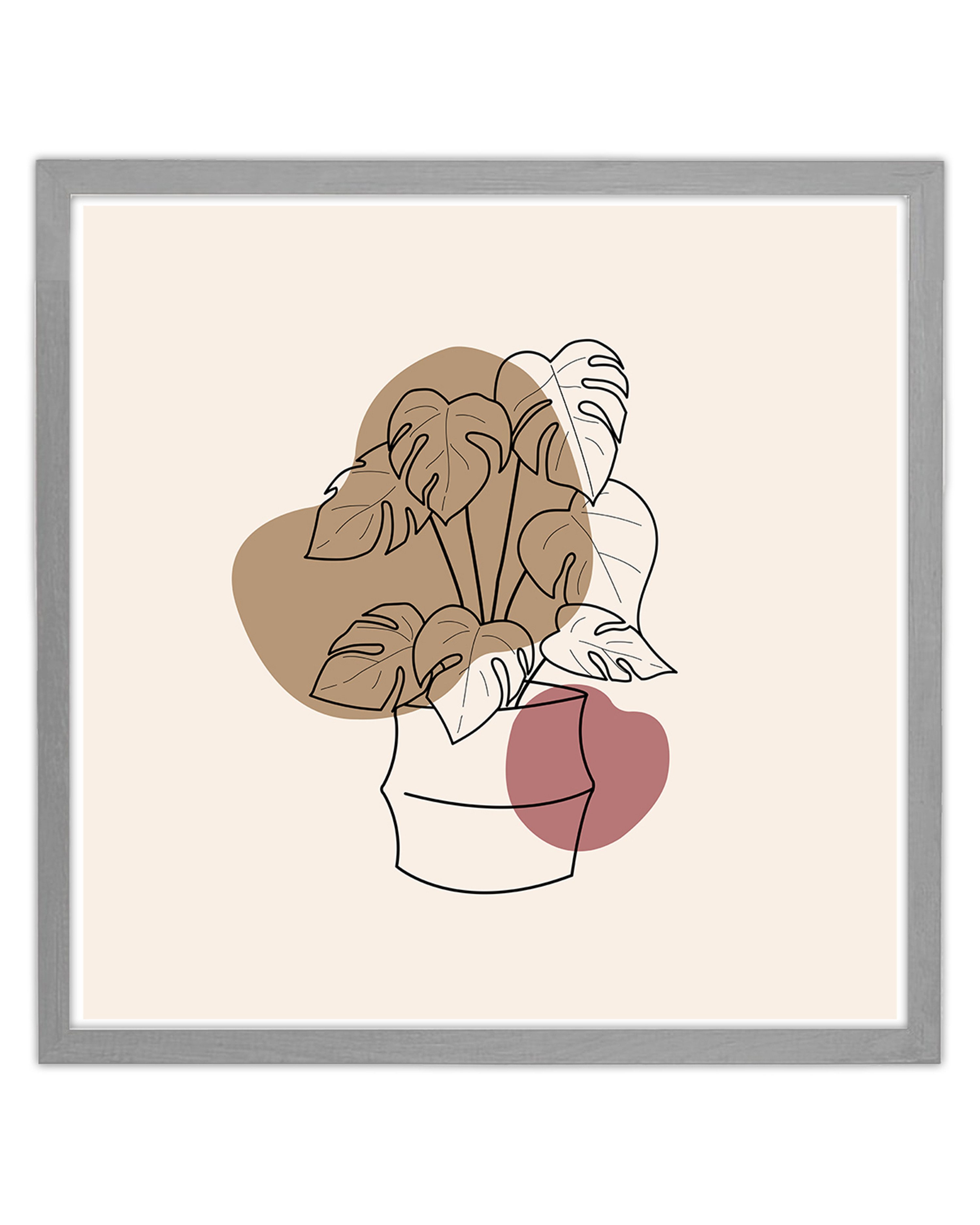 Close Up Bilderrahmen Posterrahmen 70 x 70cm Holzdekor silber günstig online kaufen