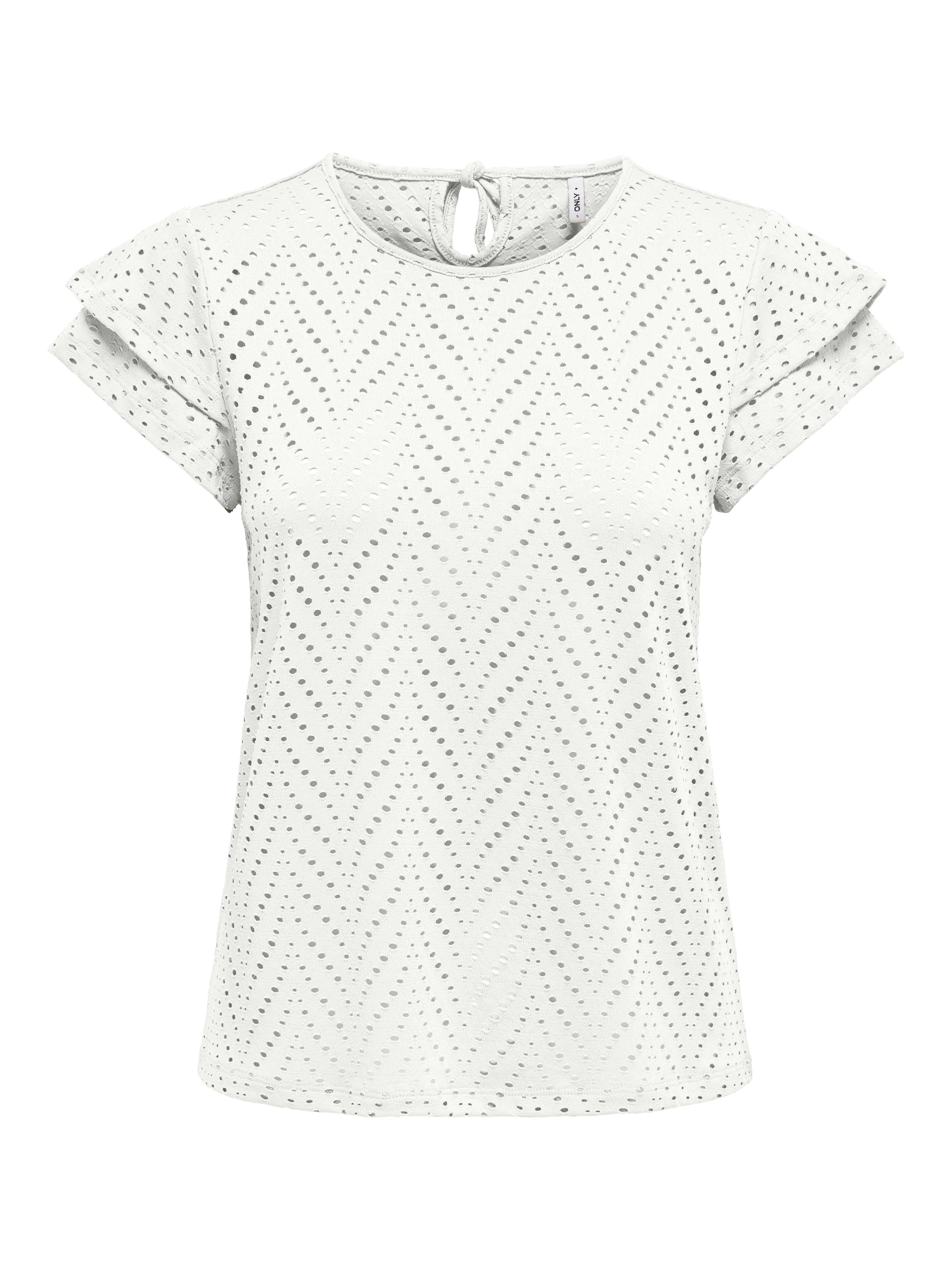 ONLY Kurzarmshirt ONLSMILLA S/S O-NECK FRILL günstig online kaufen